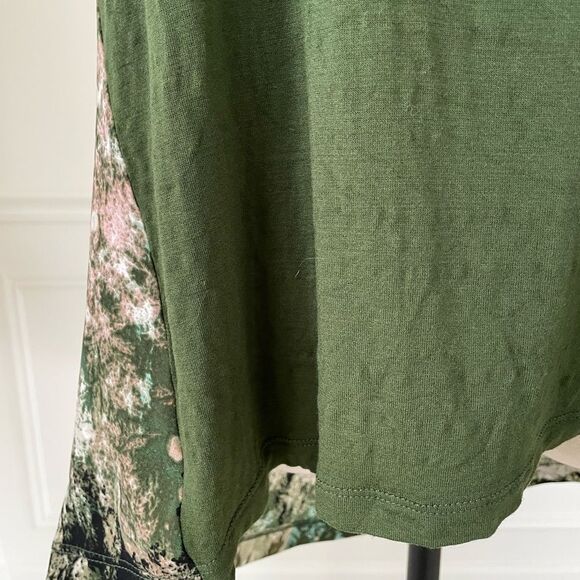 Anthropologie Delatta Mixed Material Tank Top Green M - Picture 6 of 7